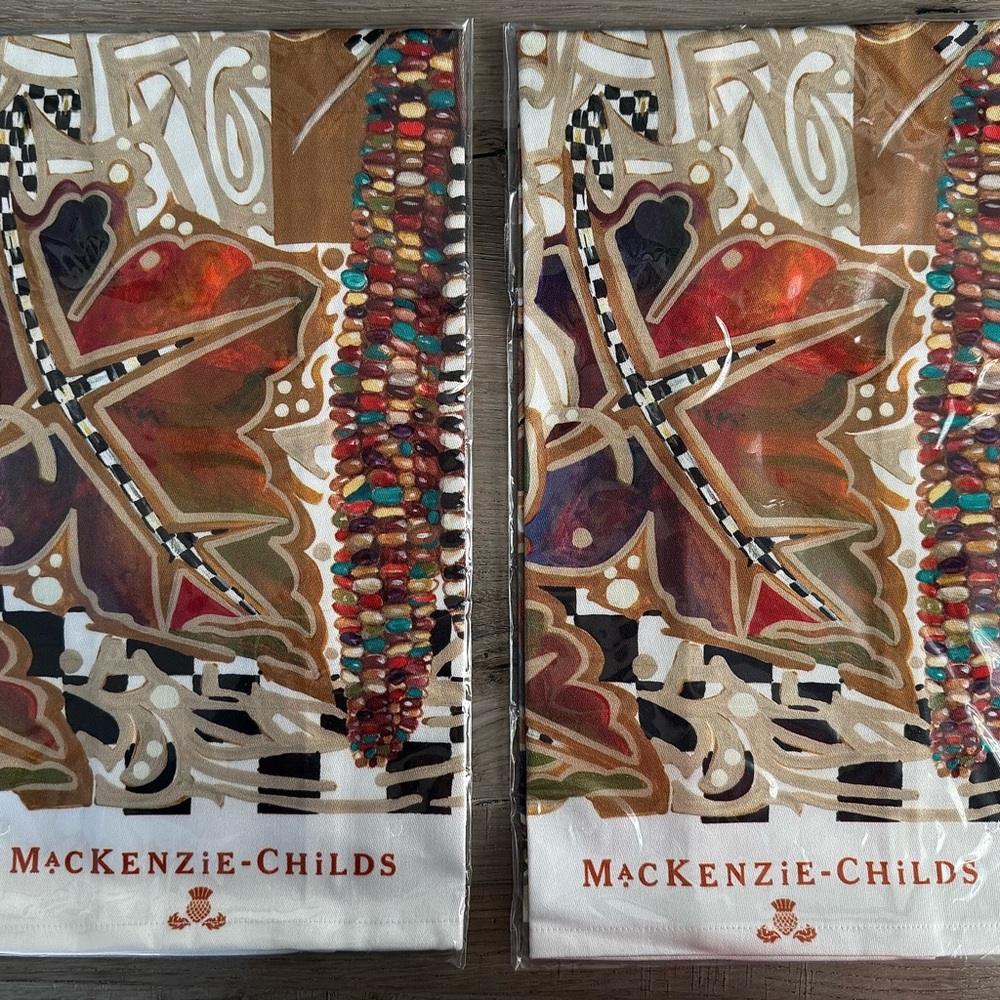 Mackenzie-Childs Dish Towels Set of 2.